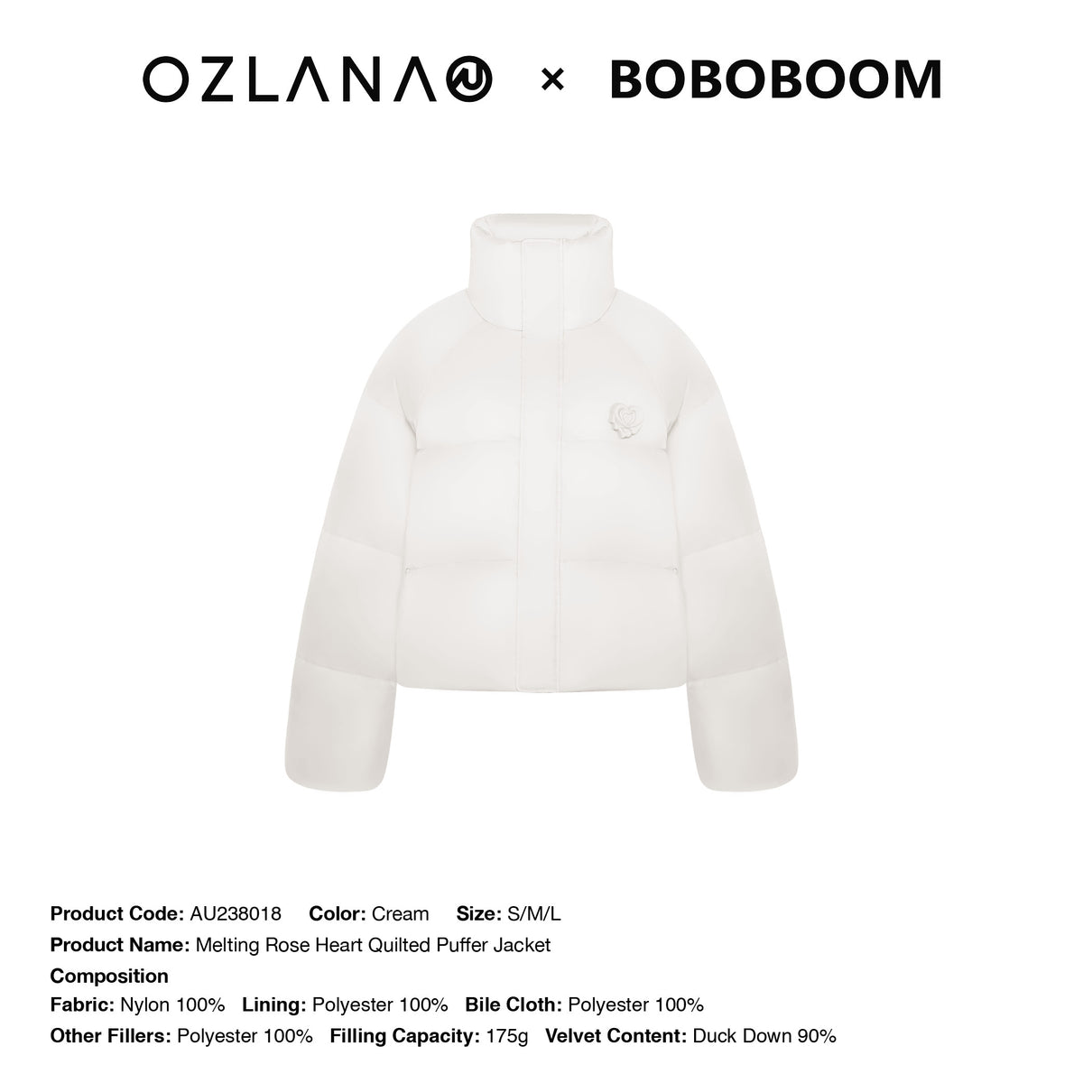 Cream colored puffer outlet jacket