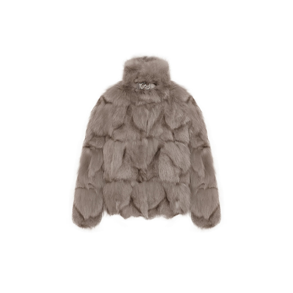 AMERICAN DOWN JACKET WITH NATURAL RACCOON FUR ON THE HOOD LAFURIA