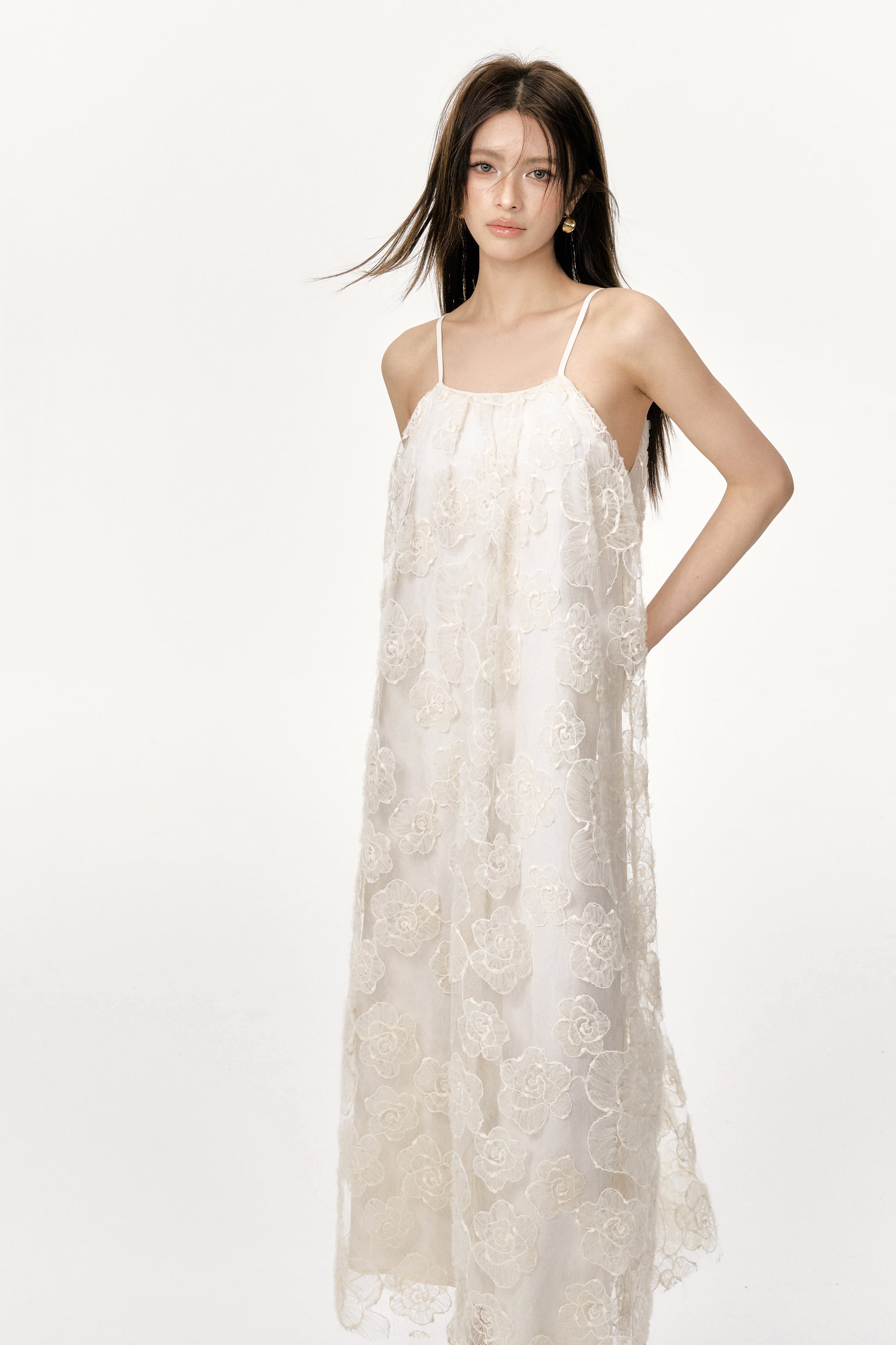 Lace Embroidered Floral Resort Dress OZLANA CANADA